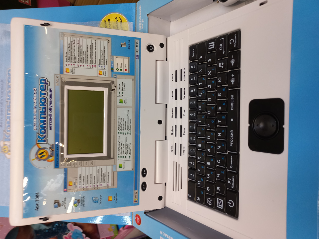 Детский русско-английский обучающий ноутбук, компьютер 7004, 70 функций с мышкой - фото 4 - id-p173145193