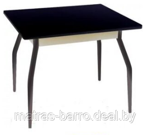 Стол обеденный раздвижной М35 Алиот со стеклянной столешницей (черное стекло/белый корпус) - фото 1 - id-p153863333