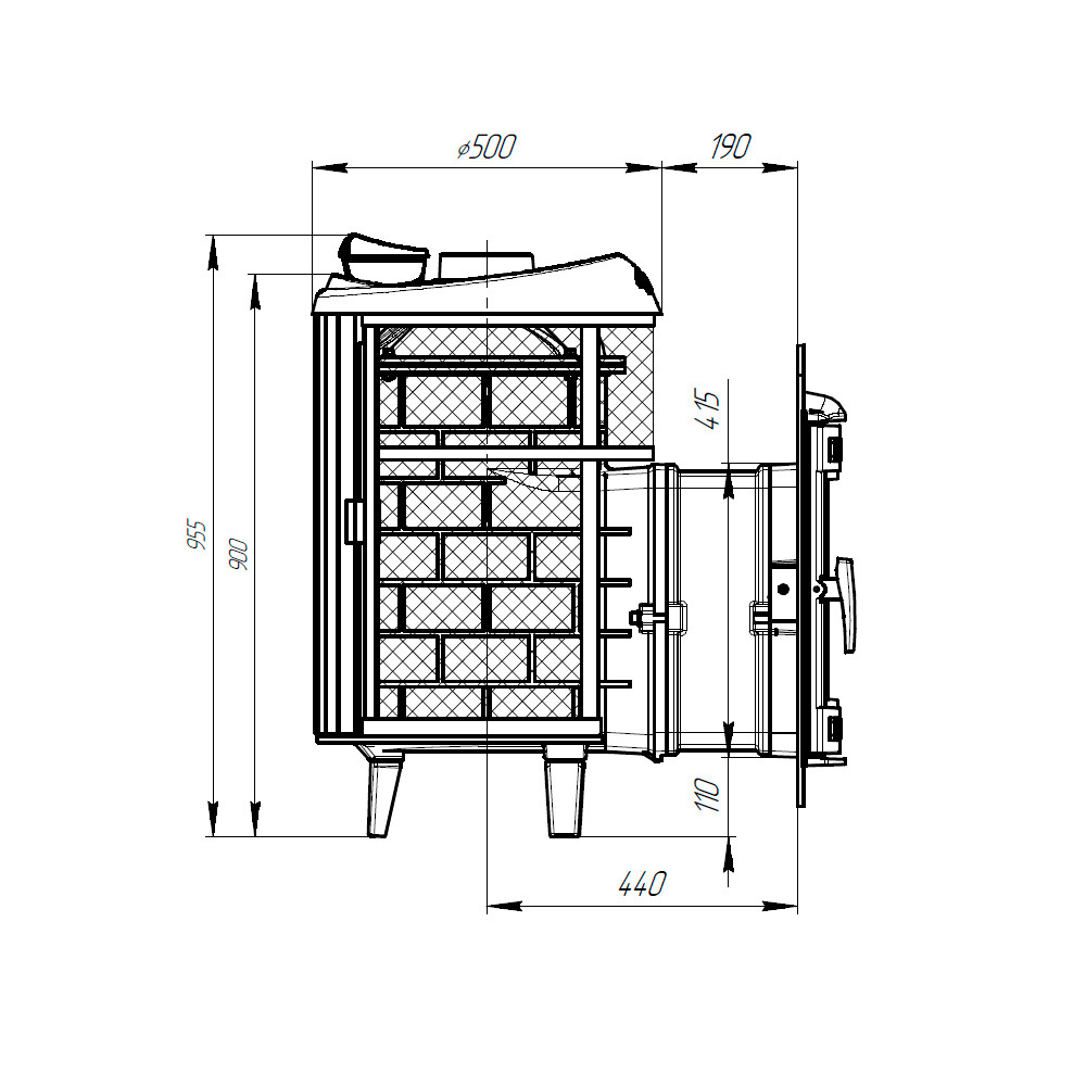 Печь для бани ProMetall Атмосфера с комбинированной облицовкой - фото 7 - id-p147450080