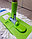 Швабра для мытья пола плоская, металлическая ручка 120 см, насадка из микрофибры 42х15 см;, фото 6