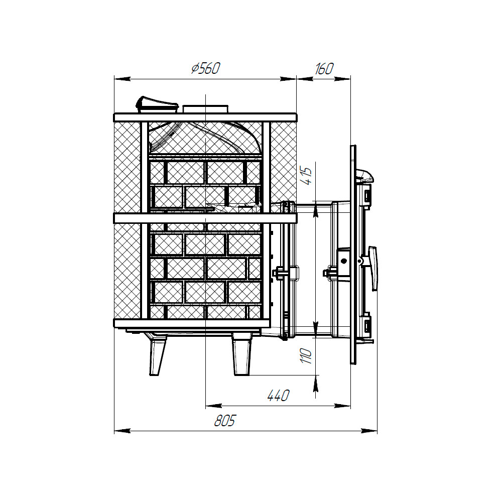 Печь для бани ProMetall Атмосфера L сетка нержавейка - фото 7 - id-p171897828