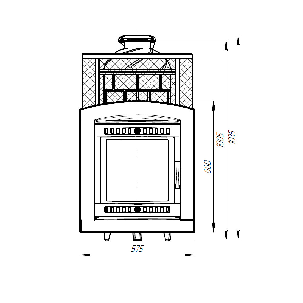 Печь для бани ProMetall Атмосфера XL с сеткой из нержавеющей стали - фото 6 - id-p171897852