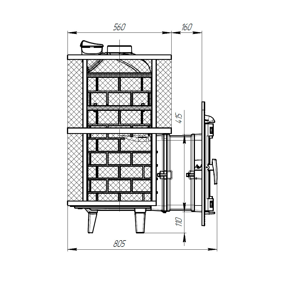 Печь для бани ProMetall Атмосфера XL с сеткой из нержавеющей стали - фото 7 - id-p171897852