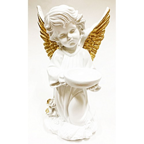 Статуэтка ангел с чашей большой бело-золотой 33см, арт.клн-11 - фото 1 - id-p171904167