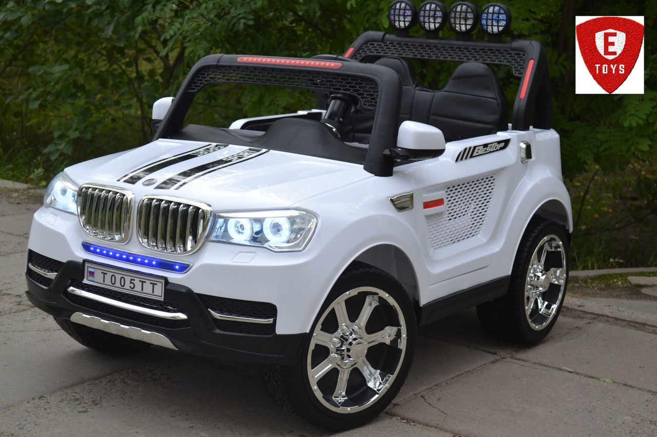 Двухместный детский электромобиль Electric Toys BMW X5 Lux -белая - фото 1 - id-p167546682