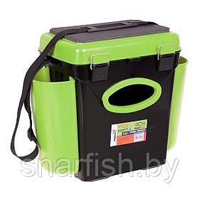 Ящик рыболовный ТОНАР FishBox Helios зеленый 10л