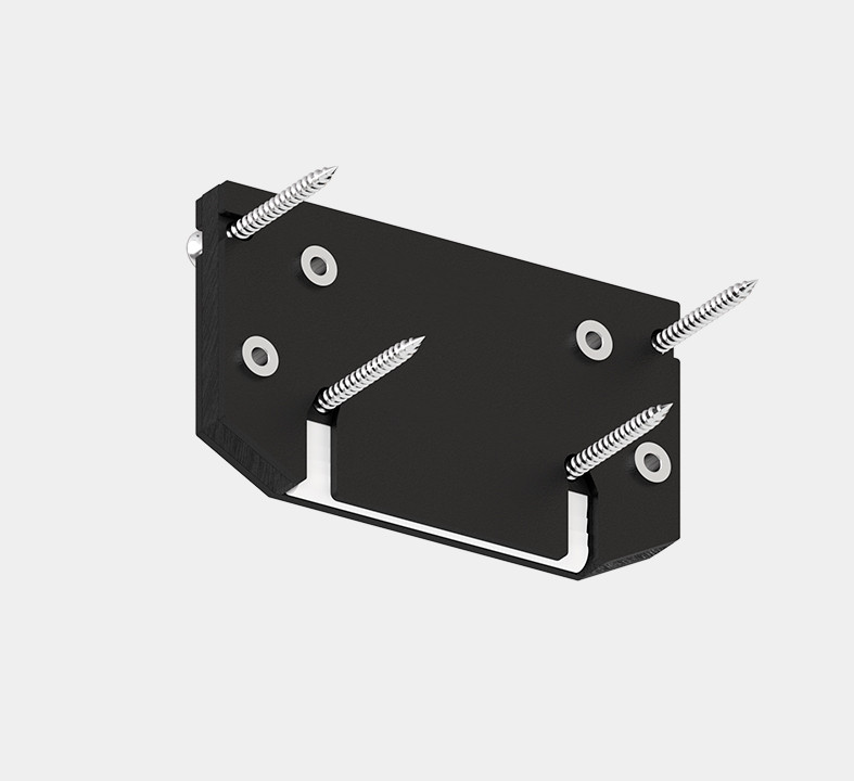 Торцевая заглушка профиля SLOTT Intruder с видимым фиксатором черно-белый (трехфазный) - фото 2 - id-p171918727