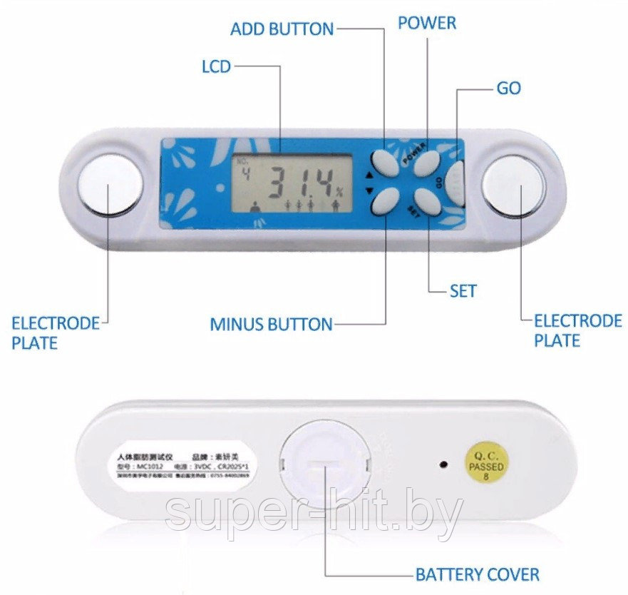 Тестер-анализатор для определения содержания жировой ткани в организме SF 0081 - фото 4 - id-p171921364