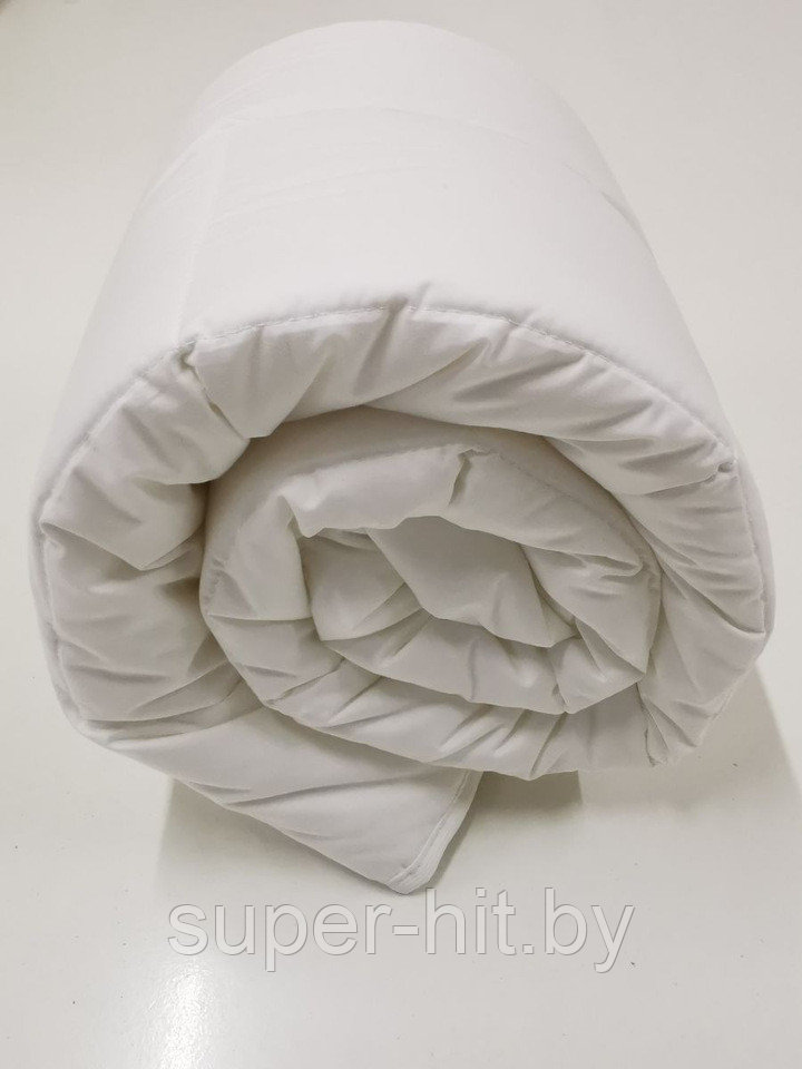Одеяло стеганое полуторное (1.5) 140x205 (дизайн-клетка) Микрофибра (Opt white) "Лебяжий пух" - фото 1 - id-p171921411