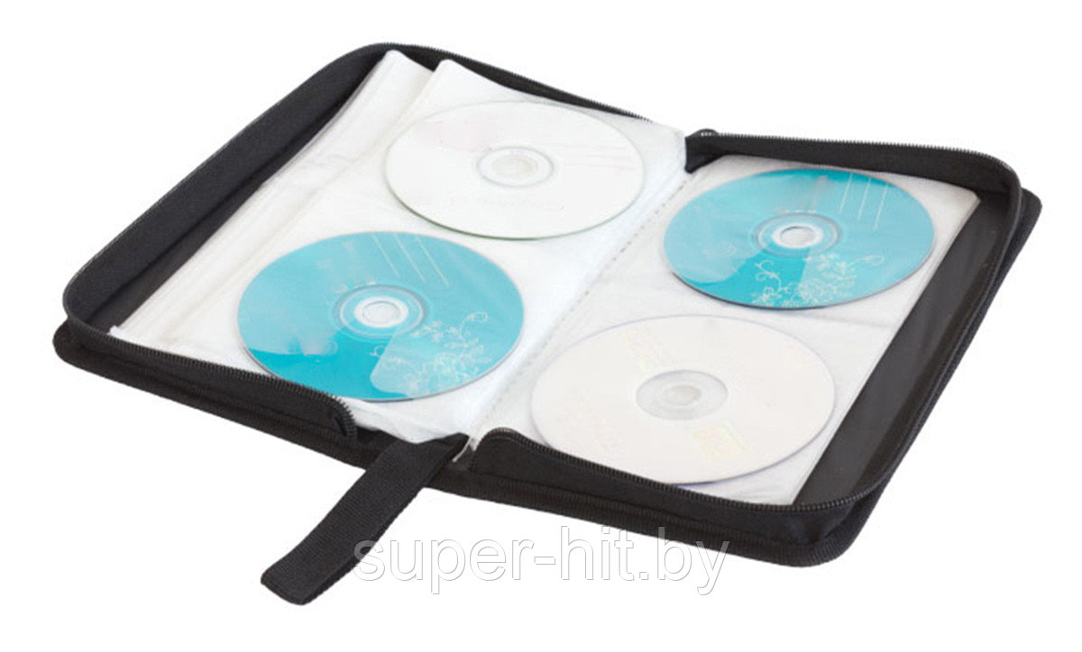 Сумка футляр для хранения дисков SiPL 80 слотов CD/DVD коричн. - фото 2 - id-p171921621