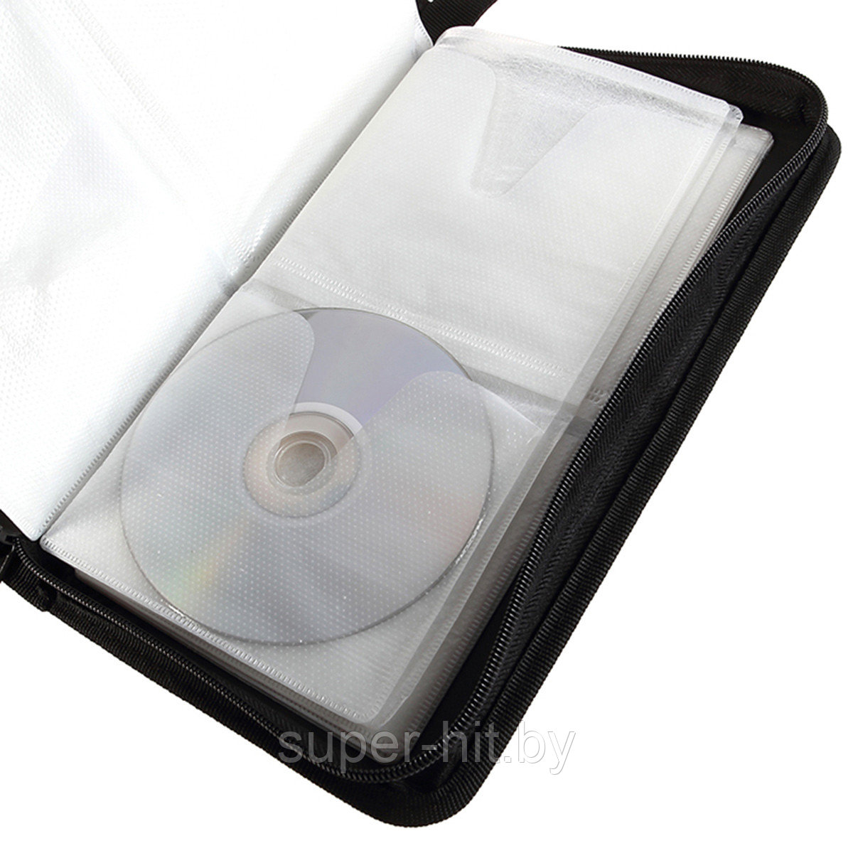 Сумка футляр для хранения дисков SiPL 80 слотов CD/DVD коричн. - фото 4 - id-p171921621
