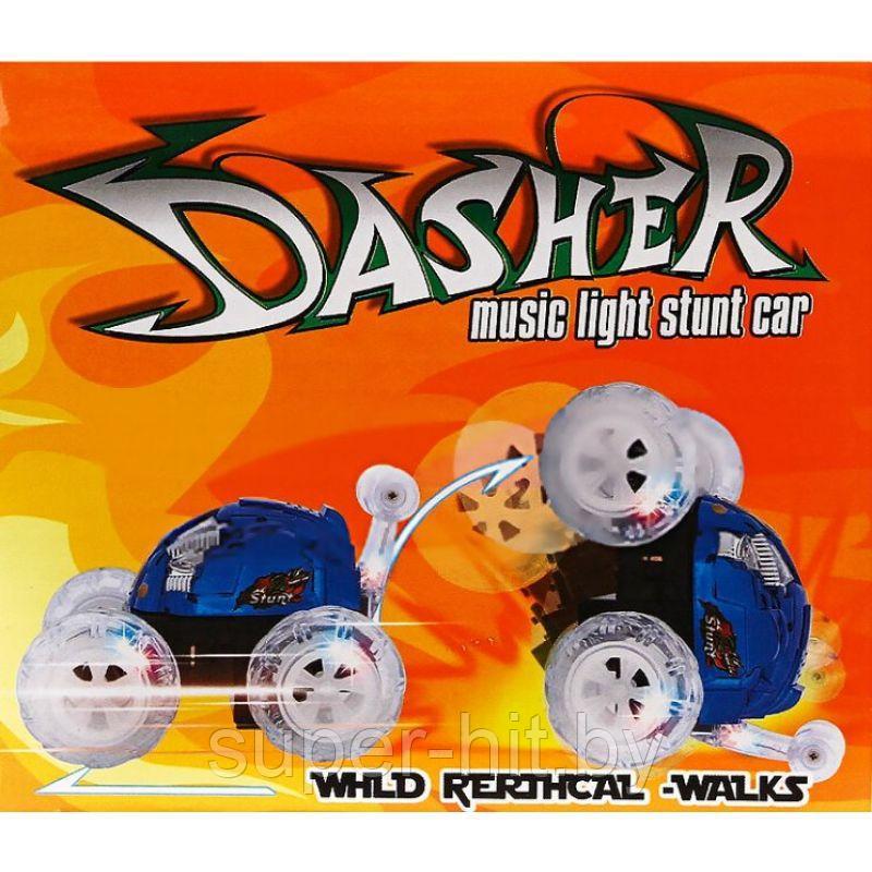 Радиоуправляемая машинка перевертыш на пульте управления с LED светом и звуком ( Dasher Music Light Stunt Car) - фото 3 - id-p171921629