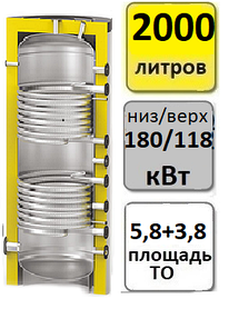 Бойлер косвенного нагрева S-Tank SS DUO 2000