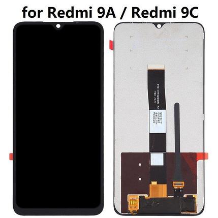 Дисплей (экран) для Xiaomi Redmi 9C Original c тачскрином, черный, фото 2