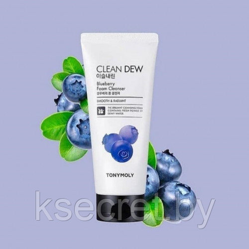 TONYMOLY CLEAN DEW Blueberry Foam Cleanser Очищающая пенка для умывания с экстрактом черники - фото 1 - id-p169401835