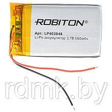 Литий-полимерный аккумулятор LP403048, 3,7v 560mAh