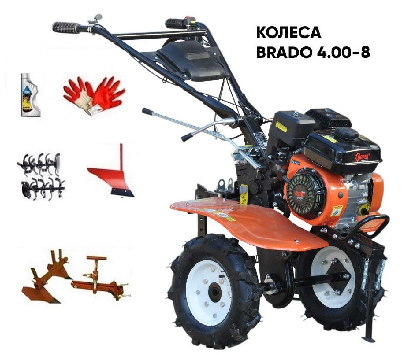 Мотоблок SKIPER SP-700S (колеса 4.00х8, пониженная передача) премиум