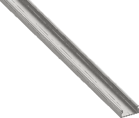 Светодиодный профиль накладной 16*7мм, алюминиевый, анодированный