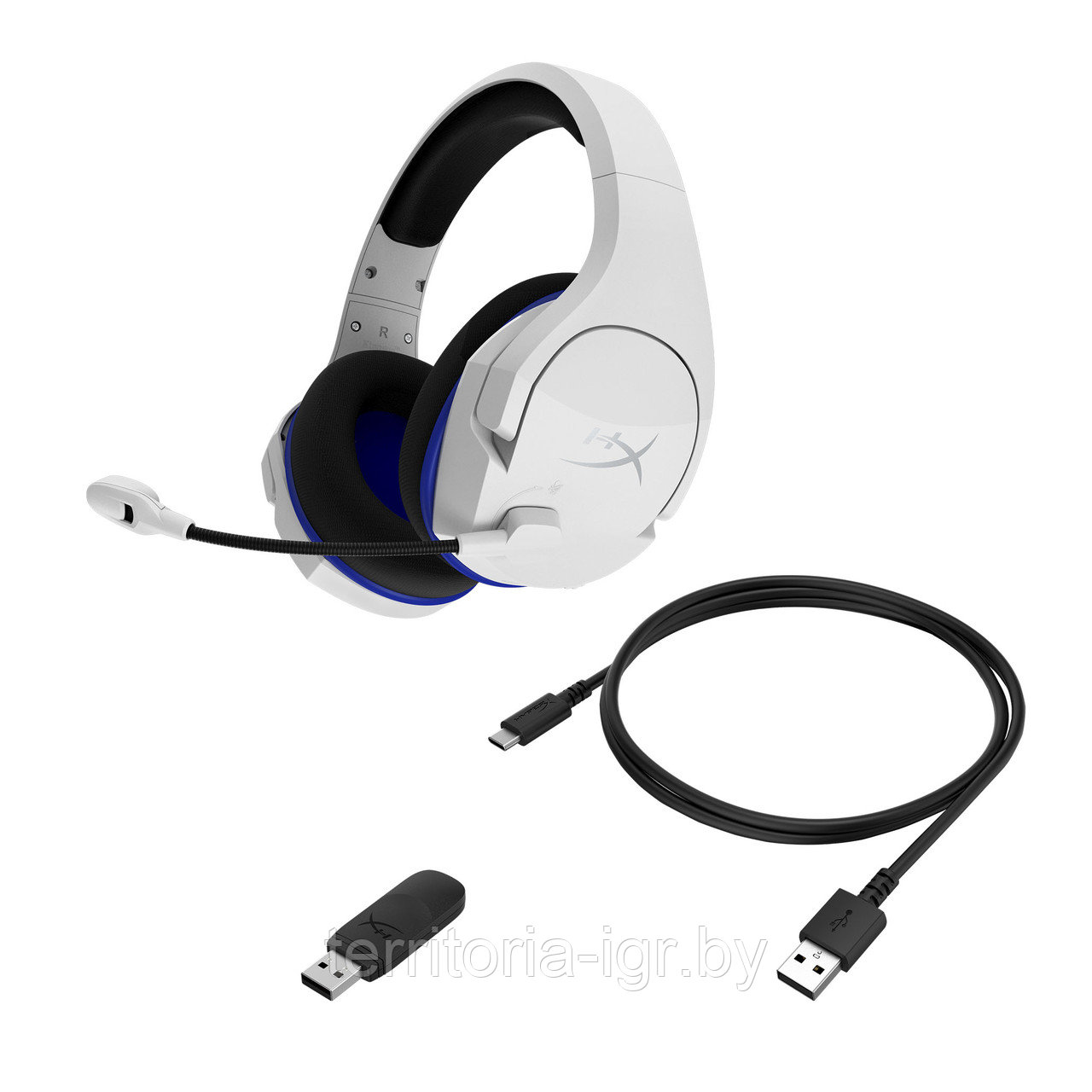 PS4/PS5 Игровая гарнитура Cloud Stinger Core Wireless HHSS1C-KB-WT/G HyperX - фото 8 - id-p171939230