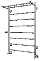 Полотенцесушитель водяной Terminus Анкона с полкой П8 90/50 с наружной резьбой 1"