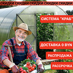 Теплица Сибирская XXL (Титан) "Краб" (труба 40*20, шаг 0.67 м) 4 метра