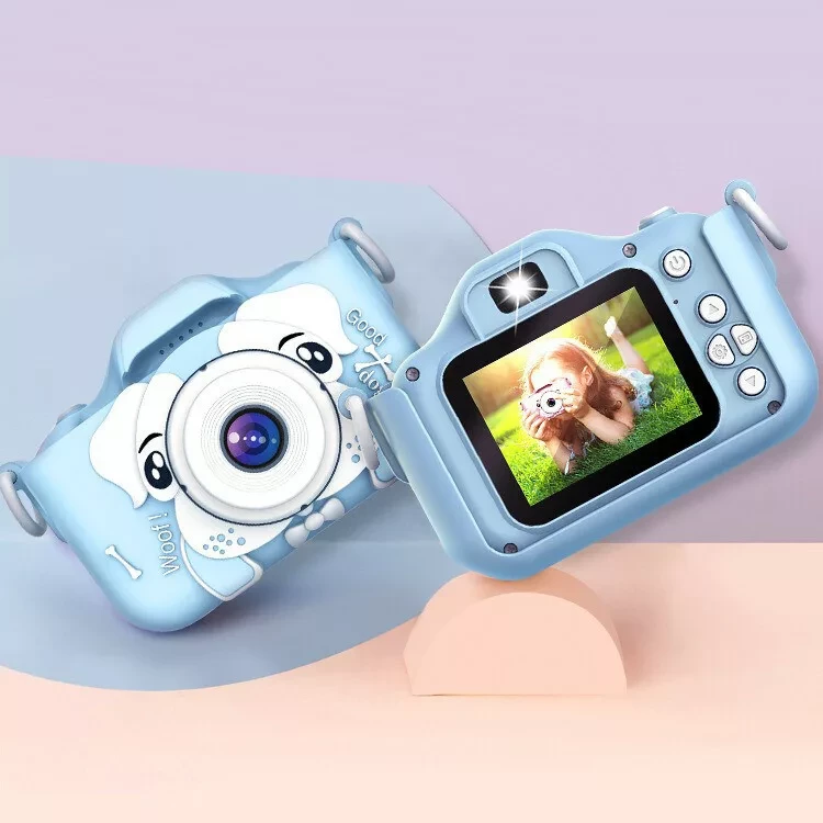Детский фотоаппарат с селфи камерой Собачка / Fun Camera / Голубой - фото 5 - id-p171956861
