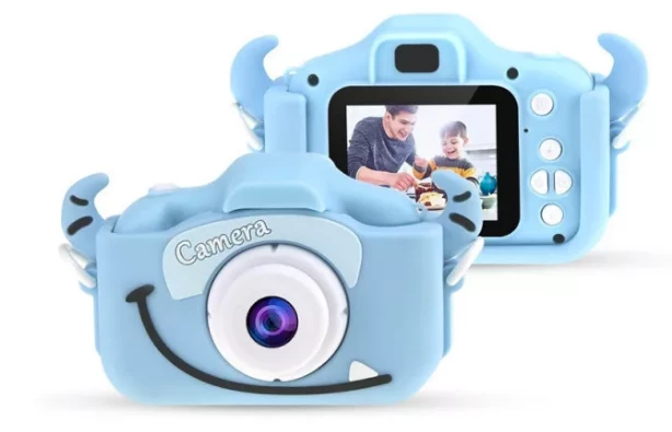 Детский фотоаппарат с селфи камерой Монстрик / Fun Camera / Голубой - фото 2 - id-p171956877