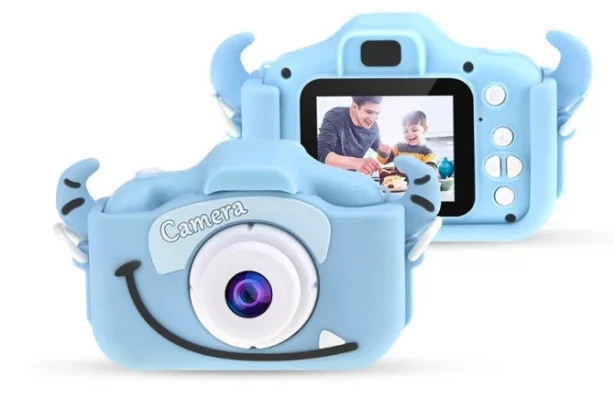 Детский фотоаппарат с селфи камерой Монстрик / Fun Camera / Голубой - фото 2 - id-p171965578