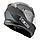 Шлем мотоциклетный YM-829,Черный (размер L) Тонированный визор, фото 4