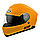Шлем мотоциклетный YM-831,Черный (размер L) Тонированный визор, фото 4