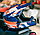 Мотошлем RACER JK316, синий/белый Размер XL, фото 5