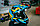 Мотошлем RACER BLD-819-7, синий/оранжевый Размер M, фото 7