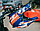 Мотошлем RACER JK316, синий/оранжевый Размер S, фото 9