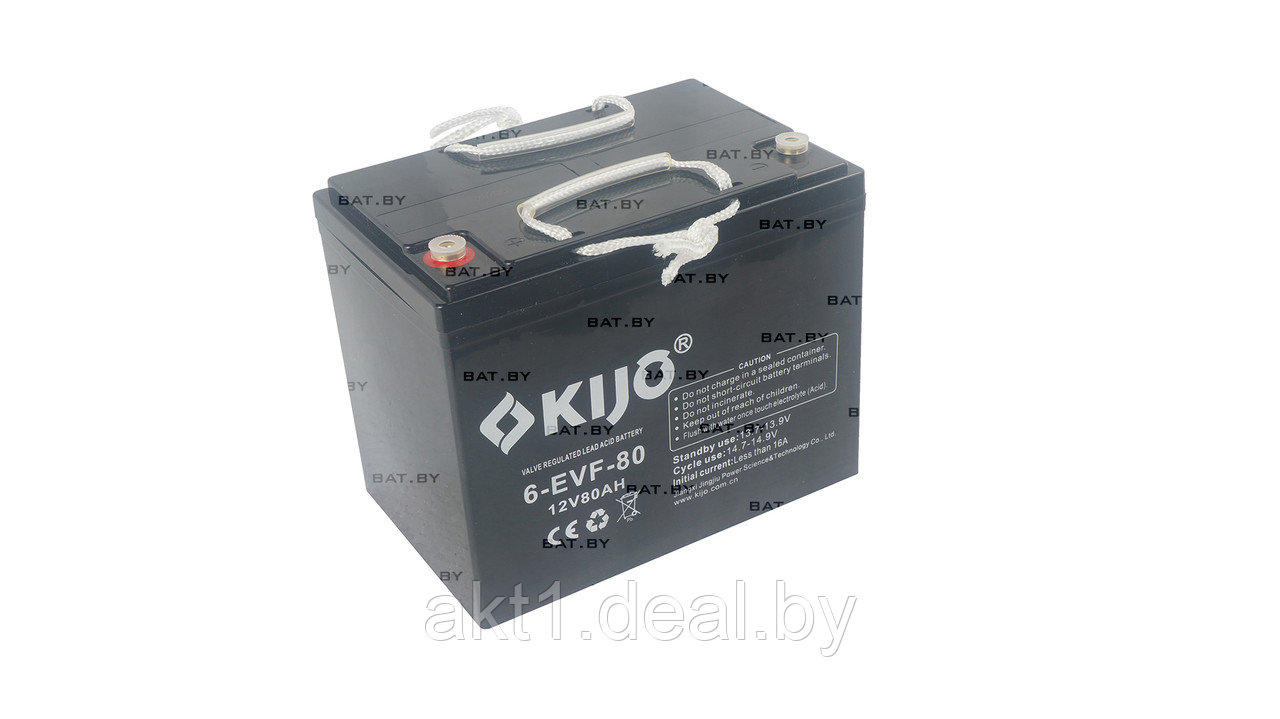 Гелевый тяговый аккумулятор Kijo 12V 6-EVF-80Ah (M6)