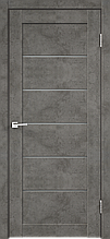 Дверное полотно Master Foil LOFT 1 700х2000 Цвет Бетон темно-серый стекло Мателюкс Графит