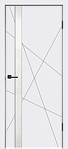 Дверное полотно Эмаль SCANDI S Z1 700х2000 цвет Белый RAL9003 стекло Лакобель белое