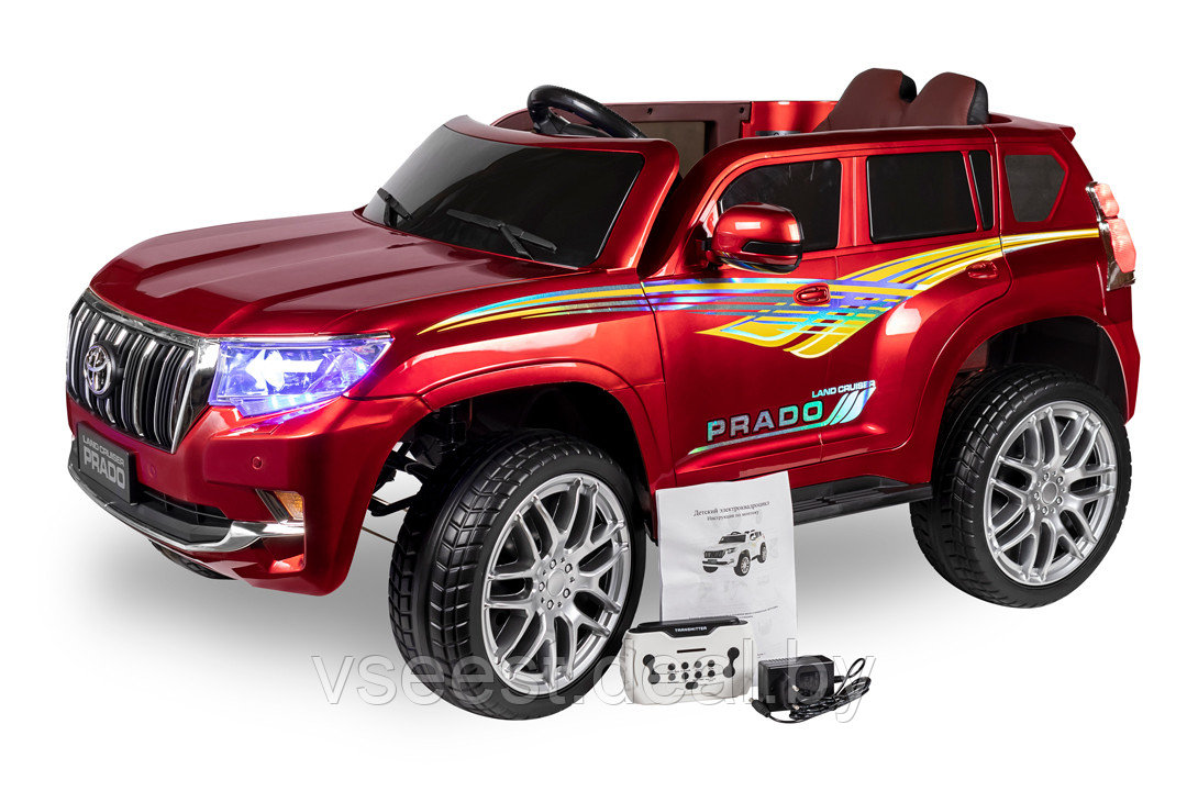 Детский электромобиль Kids Care Toyota Land Cruiser Prado 4x4 (красный) (sh)