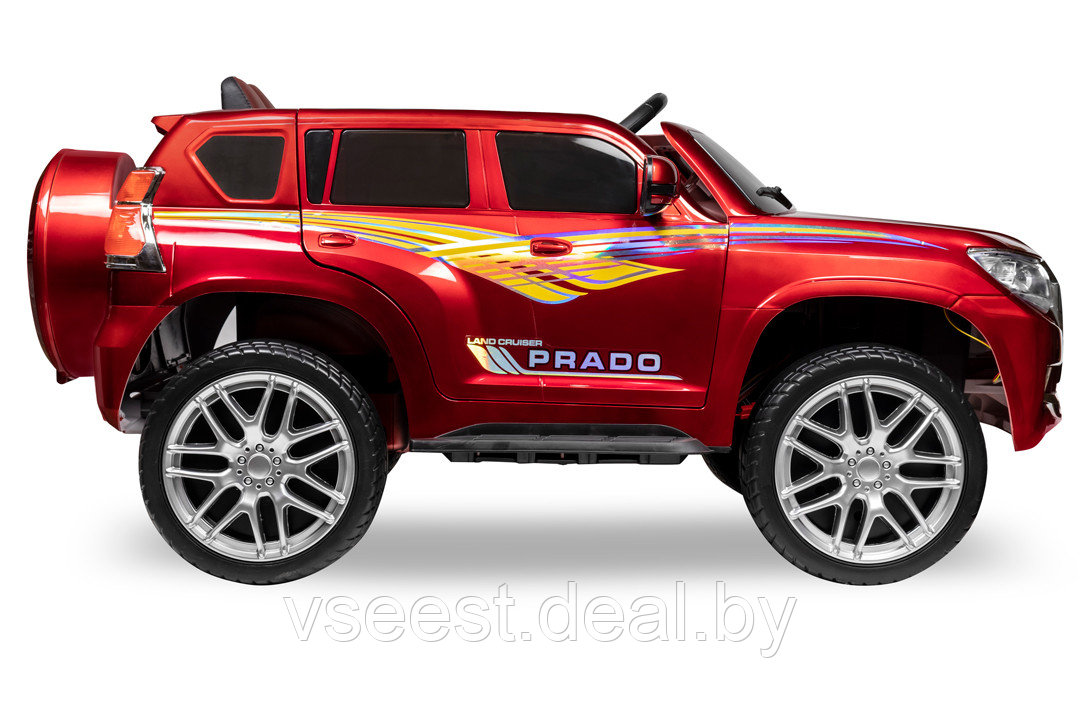 Детский электромобиль Kids Care Toyota Land Cruiser Prado 4x4 (красный) (sh) - фото 3 - id-p172002375