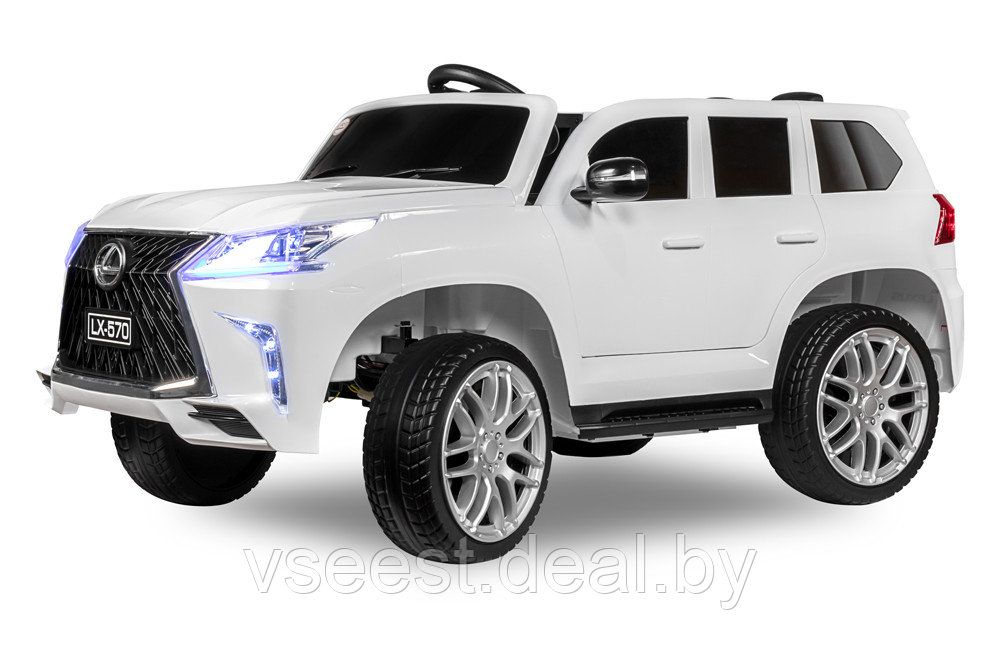 Детский электромобиль Kids Care Lexus LX 570 4х4 (белый) (sh) - фото 1 - id-p172002377