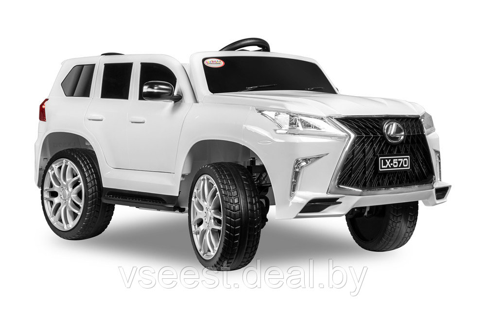 Детский электромобиль Kids Care Lexus LX 570 4х4 (белый) (sh) - фото 2 - id-p172002377