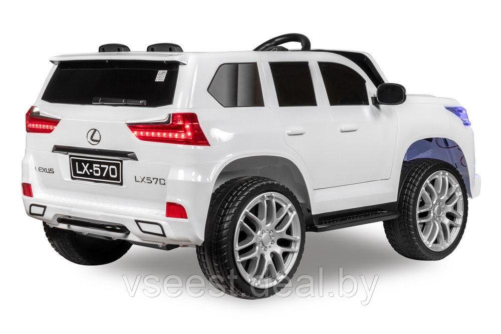 Детский электромобиль Kids Care Lexus LX 570 4х4 (белый) (sh) - фото 3 - id-p172002377