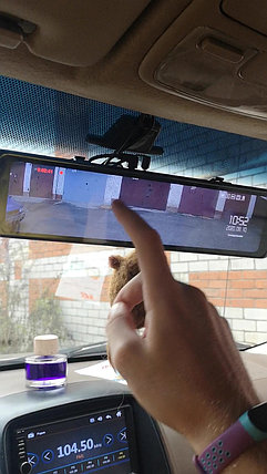 Зеркало видеорегистратор XPX ZX120 с камерой заднего вида, фото 2