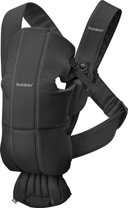 Рюкзак-переноска BabyBjorn Mini Cotton (черный), фото 2