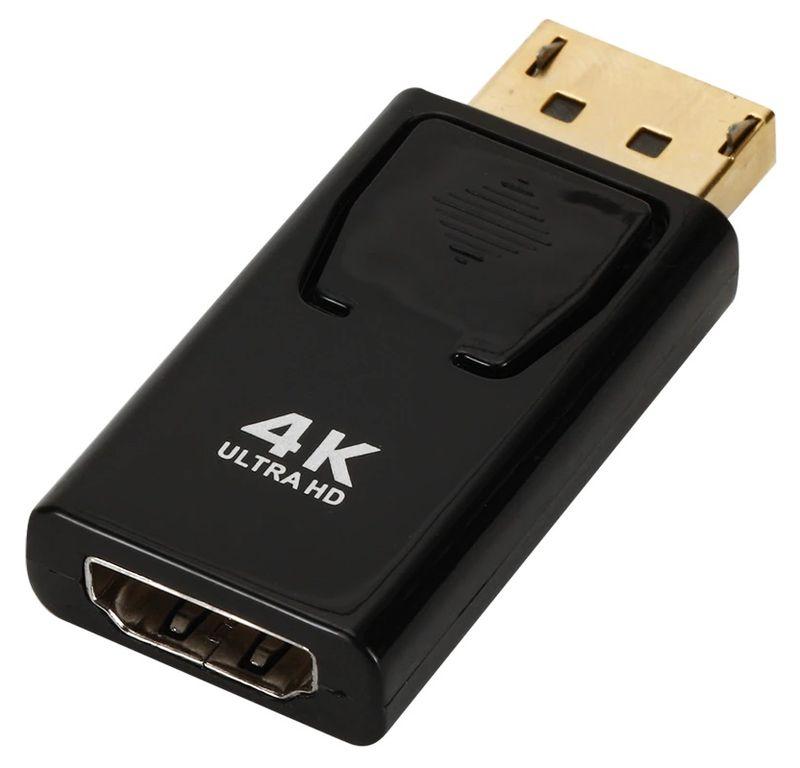 Адаптер - переходник DisplayPort - HDMI 4K mini, черный 556081