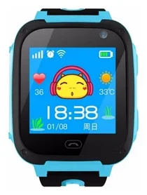 Детские умные часы Smart Baby Watch S4 (голубой с чёрным)