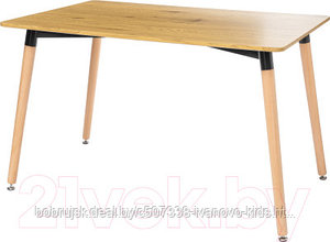 Обеденный стол Mio Tesoro ST-005 (дерево/черный+дерево)