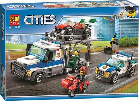 Конструктор Bela 10658 Cities Ограбление транспортировщика автомобилей (аналог Lego City 60143) 427 деталей, фото 2