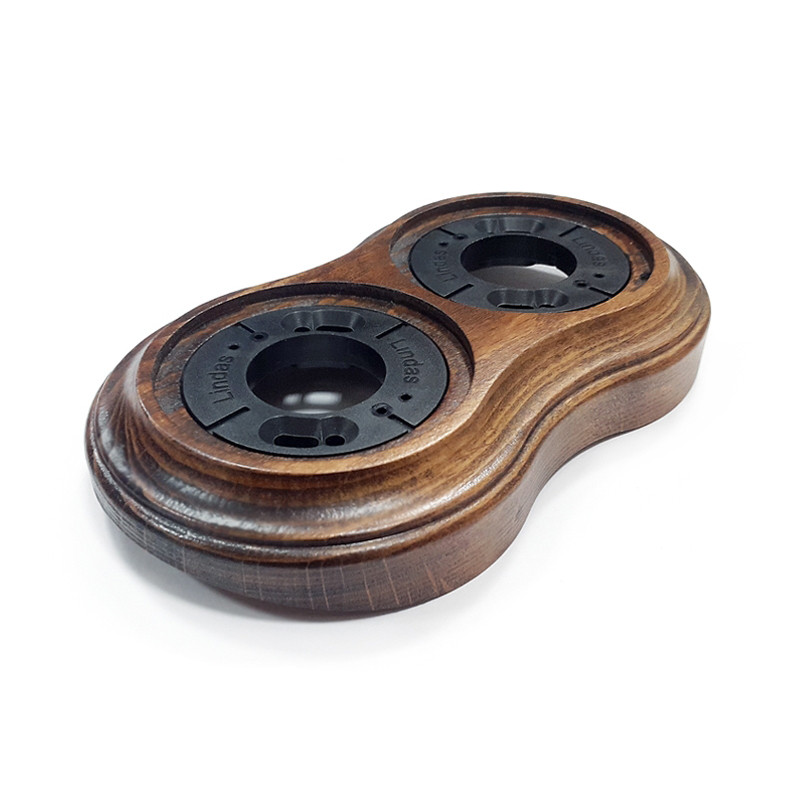 Рамка 2-я на бревно Орех лакированный, Lindas