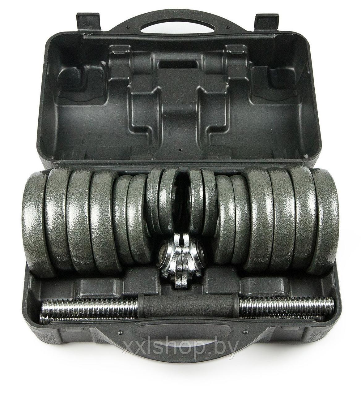 Набор металлических гантелей в чемодане Atlas Sport 30 кг - фото 1 - id-p172047961