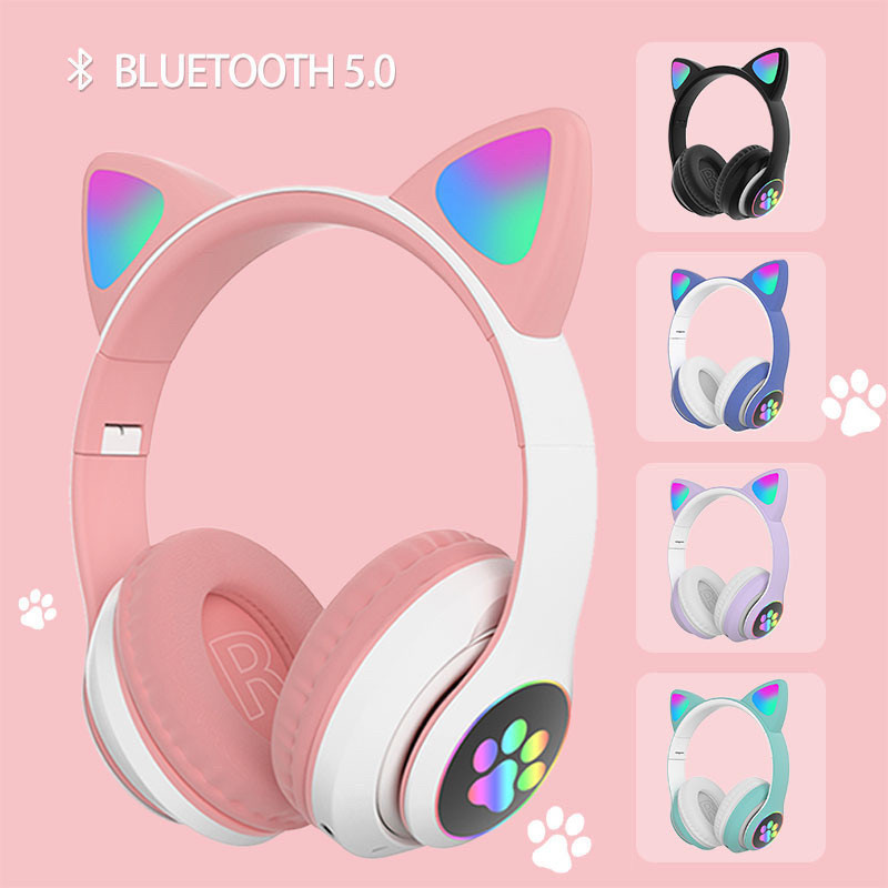 Наушники беспроводные с ушками Cat Ear (Все цвета) - фото 1 - id-p107560983